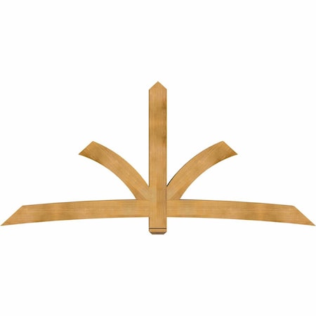 Ekena Millwork Davenport Rough Sawn Timber Gable Bracket, Western Red Cedar, 108"W x 49"H x 6"D x 6"F, 11/12 Pitch GBW108X49X0606DAV00RWR